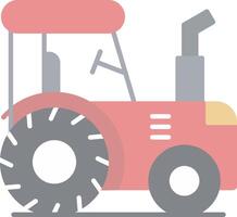 tractor plano ligero icono vector