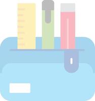 Pencil Case Flat Light Icon vector