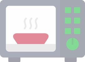 Microwave Flat Light Icon vector