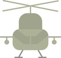 Military Helicopter Flat Light Icon vector