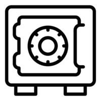 Finance deposit box icon outline vector. Secure protect vector