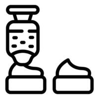 Icing nozzles cake icon outline vector. Cream nozzle vector