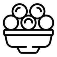 Food cuisine bowl icon outline vector. Baku city vector