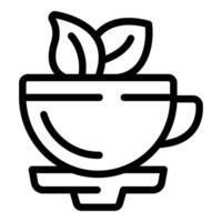 Baku tea cup icon outline vector. Travel skyline vector