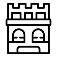 Castle tower icon outline vector. Travel dark vector