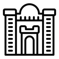 Mosque building icon outline vector. Baku city vector