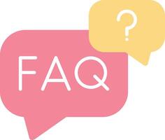 Faq Flat Light Icon vector
