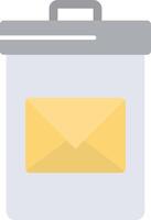 Delete Message Flat Light Icon vector