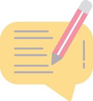 Write Message Flat Light Icon vector