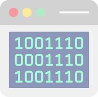 Binary Code Flat Light Icon vector