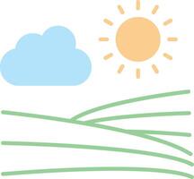 Farmland Flat Light Icon vector