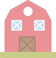 Barn Flat Light Icon vector