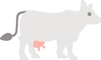 vaca plano ligero icono vector