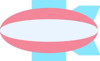 Blimp Flat Light Icon vector