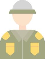 Soldier Flat Light Icon vector