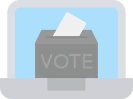 Online Voting Flat Light Icon vector