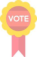 Vote Badge Flat Light Icon vector