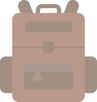 Backpack Flat Light Icon vector