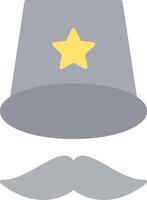 Top Hat Flat Light Icon vector