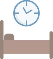 Bed Time Flat Light Icon vector