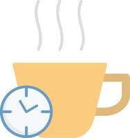 Break Time Flat Light Icon vector