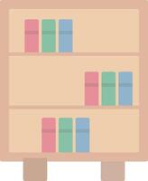 Bookshelf Flat Light Icon vector