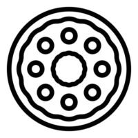 Decorate cook nozzle icon outline vector. Confection tip vector
