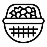 Town food icon outline vector. Cuisine dish culture vector
