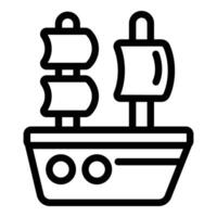 Portugal wooden ship icon outline vector. Sea marine vector