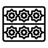 Baku flag icon outline vector. Structure minaret vector