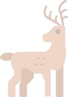 Reindeer Flat Light Icon vector