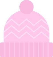 Knit Hat Flat Light Icon vector