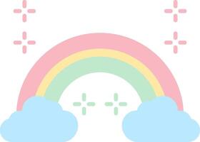 Rainbow Flat Light Icon vector