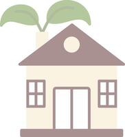 Eco House Flat Light Icon vector