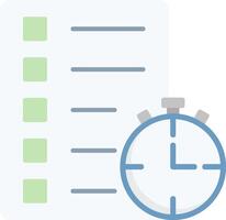 Track Of Time Flat Light Icon vector