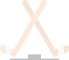 hielo hockey plano ligero icono vector