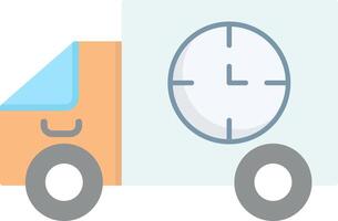 Shipping Time Flat Light Icon vector