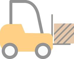 Forklift Flat Light Icon vector