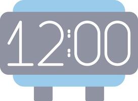 Digital Clock Flat Light Icon vector