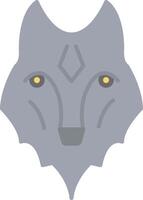 Wolf Flat Light Icon vector