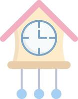 Cuckoo Clock Flat Light Icon vector