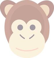 Monkey Flat Light Icon vector