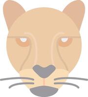 leopardo plano ligero icono vector