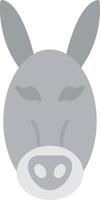 Donkey Flat Light Icon vector