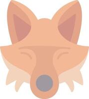 Fox Flat Light Icon vector