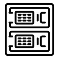 Bank deposit box icon outline vector. Rich customer vector