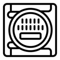 Security deposit box icon outline vector. Rich access vector