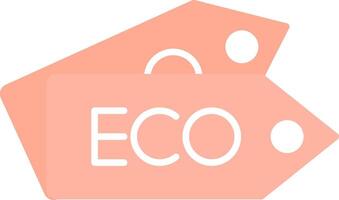 Eco Tag Flat Light Icon vector