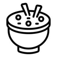 Hot soup sticks icon outline vector. Menu meat vector