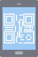 Qr Code Flat Light Icon vector